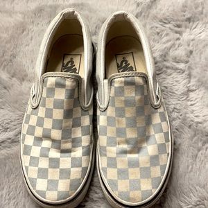 Vans’ women shoes, size 6, white and blue color